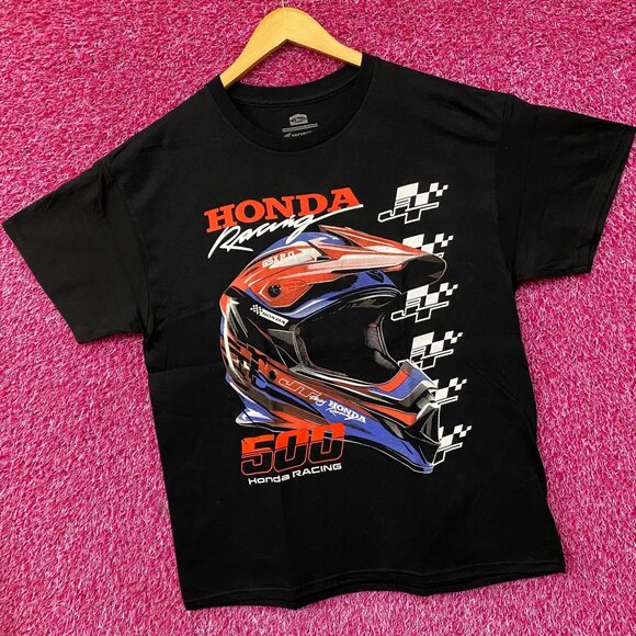 JT Racing x Honda Racing 500 Washed Black T-Shirt Large - Picture 3 of 5